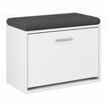 Scarpiera da Ingresso Vicco Georg Bianca con Ripiano, 60x49,5 cm, Funzionale come Seduta