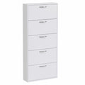 Scarpiera Salvaspazio Slim 5 Ripiani, per 15 Paia, Bianco, Made in Italy