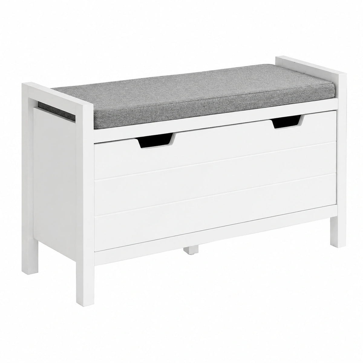 Scarpiera Moderna con Panca Contenitore, Bianco, L91xP30xA50 cm