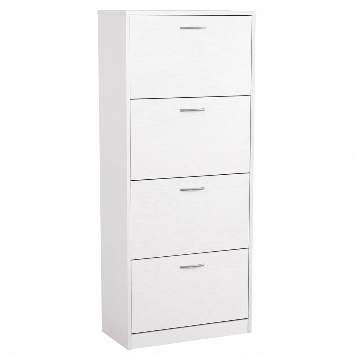 Scarpiera Salvaspazio LOLA, 4 Ante Ribaltabili, Bianco Opaco, 60x24x150 cm