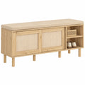 Panca Scarpiera Ingresso con Seduta e 2 Ante, Fino a 230kg, Design Moderno in MDF, 121x35x49cm