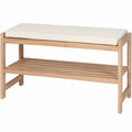 Scarpiera WENKO Acina con Seduta Imbottita in Legno di Acacia FSC, 4 Paia, 90x45x34 cm